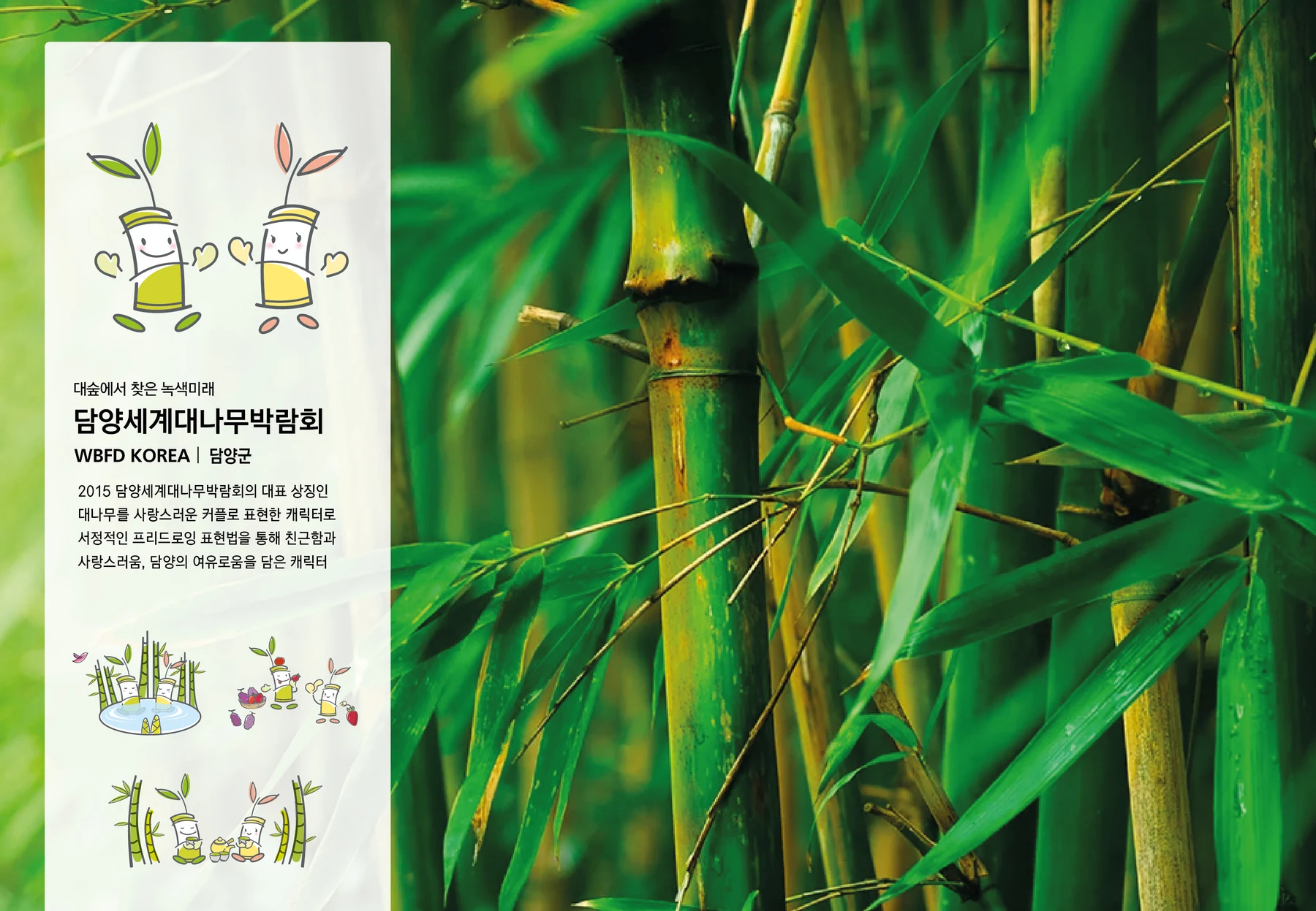 담양세계대나무박람회 캐릭터 — 캐릭터 기본형과 적용 디자인