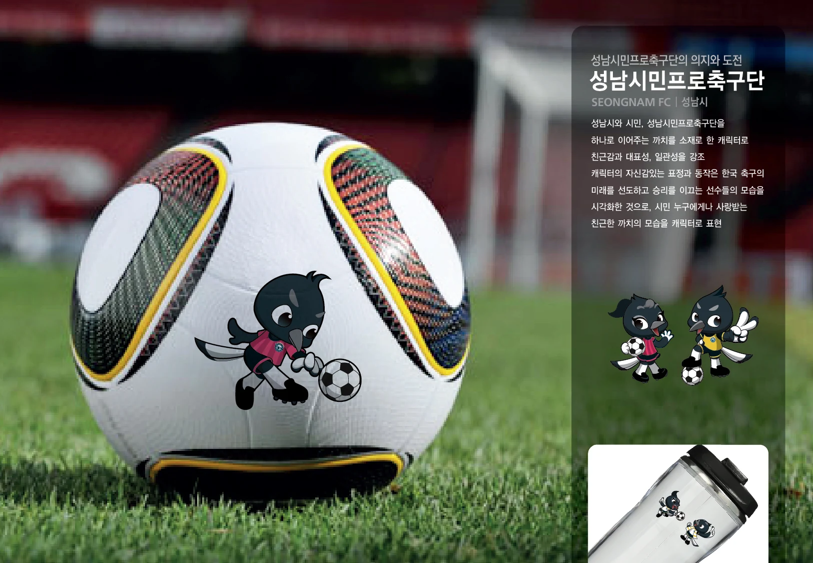 성남FC 캐릭터 — 캐릭터 기본형과 적용 디자인