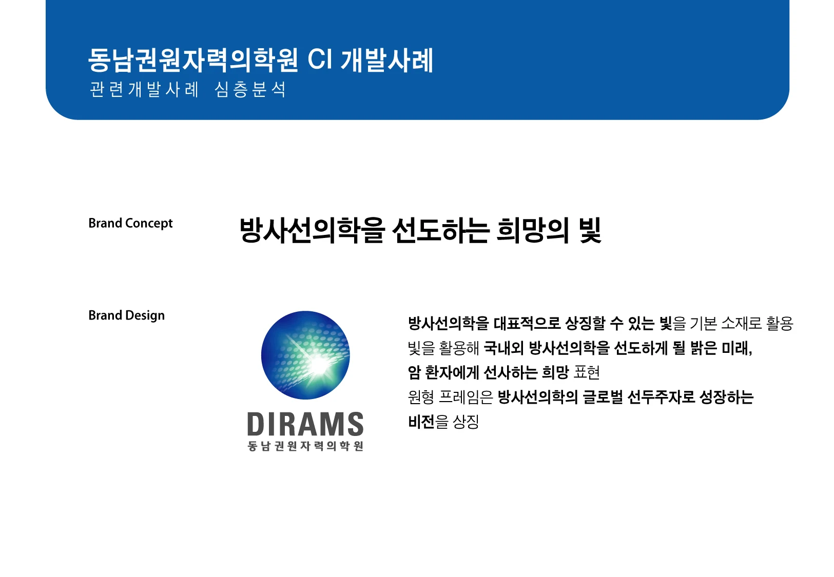 동남권원자력의학원 DIRAMS HI — 심벌 기본형과 디자인 설명
