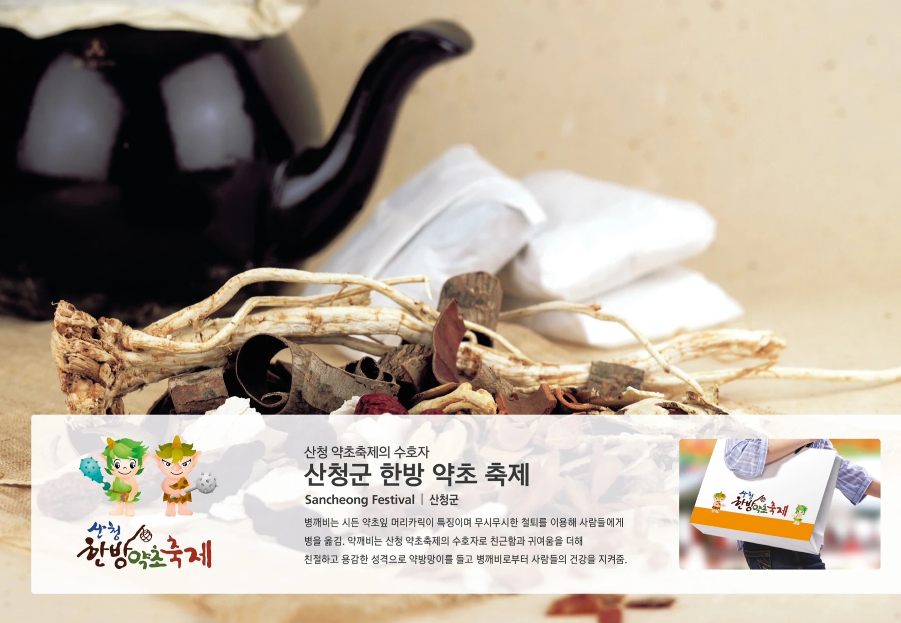 산청한방약초축제 캐릭터 — 심벌·로고 조합