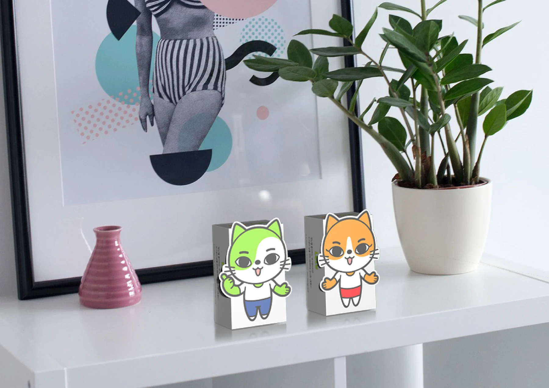 캐릭터 팝업 스토리박스 — 고양이 스토리박스 적용 예시