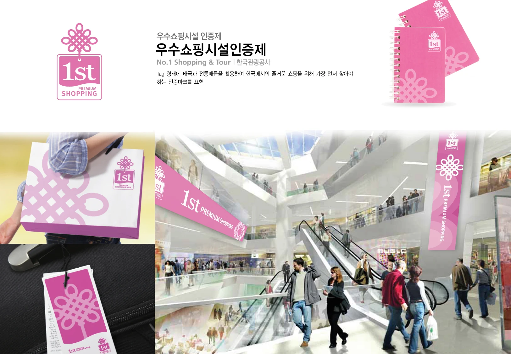 우수쇼핑시설 인증브랜드 — 아이덴티티 적용 보드