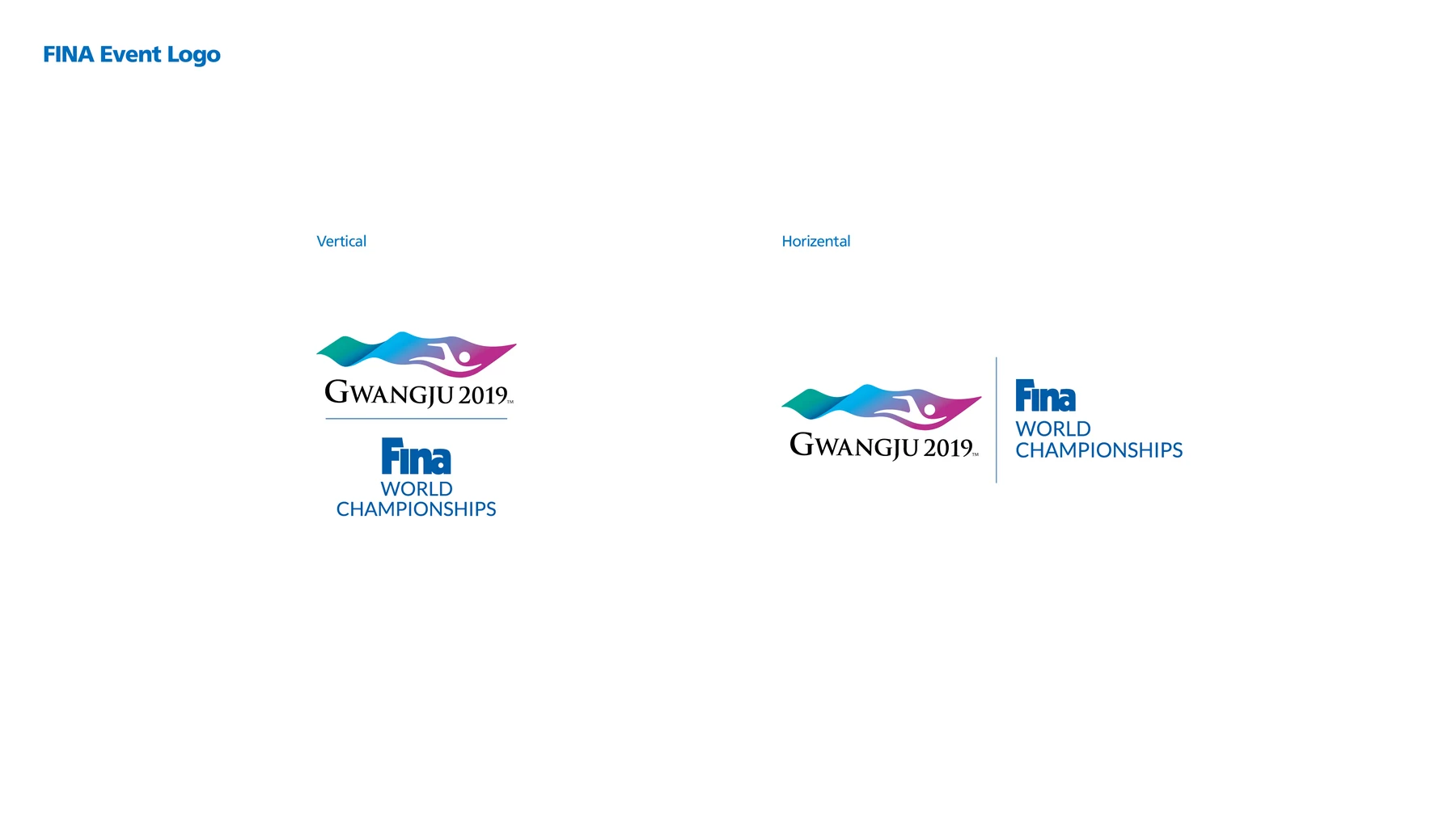 광주2019 엠블럼과 FINA 공식명칭을 결합한 로고 조합