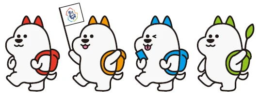 경기둘레길 퍼피즈 캐릭터 4종